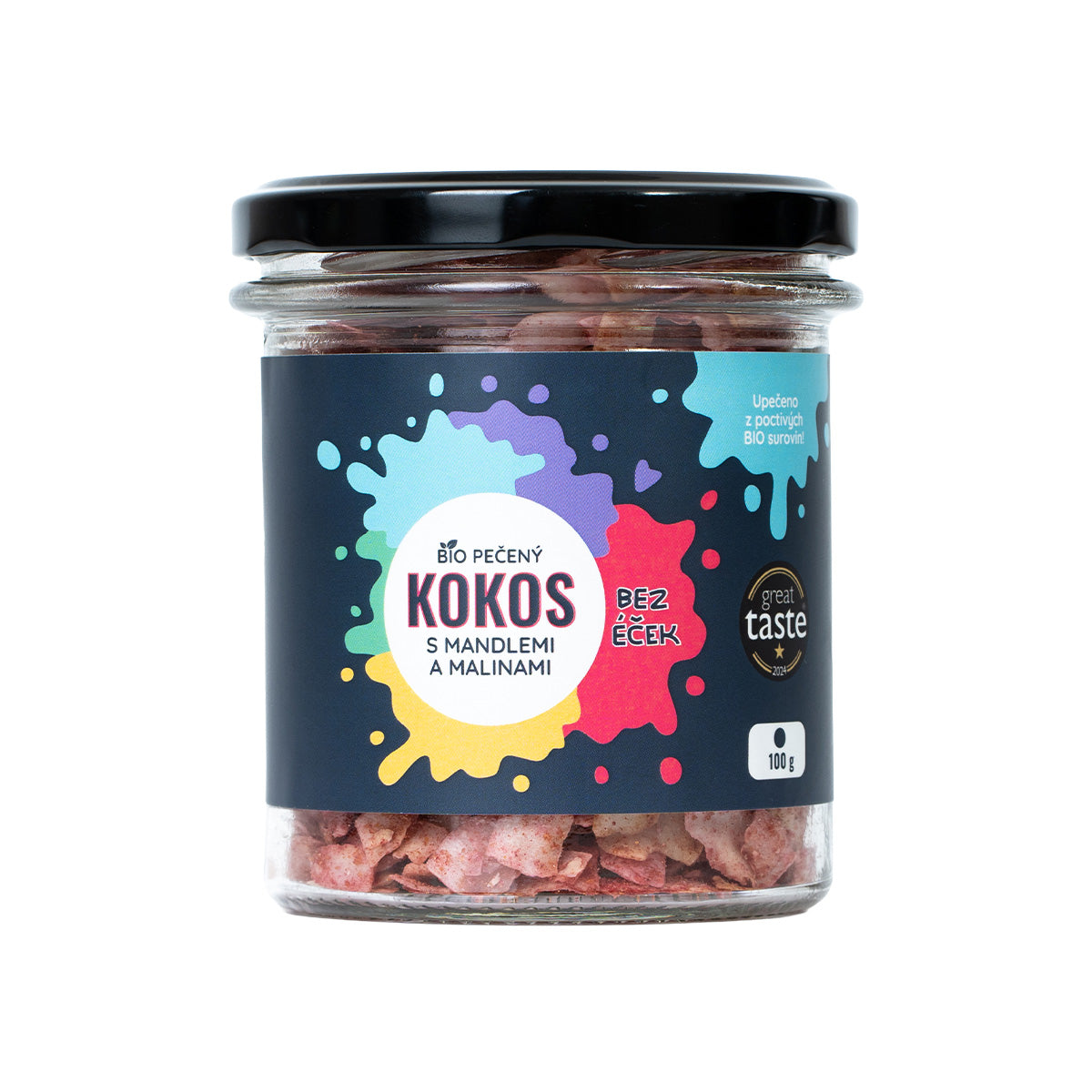 Organic roasted coconut with freeze-dried raspberries 100g