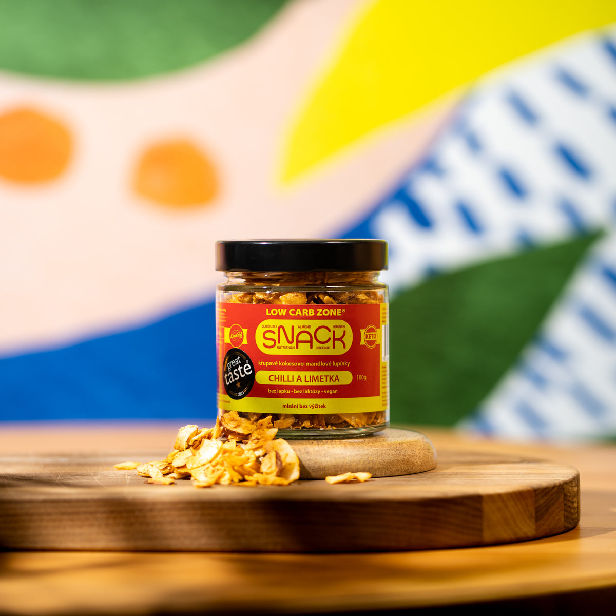 Kokosovo-mandľové lupienky chilli a limetka, 100g