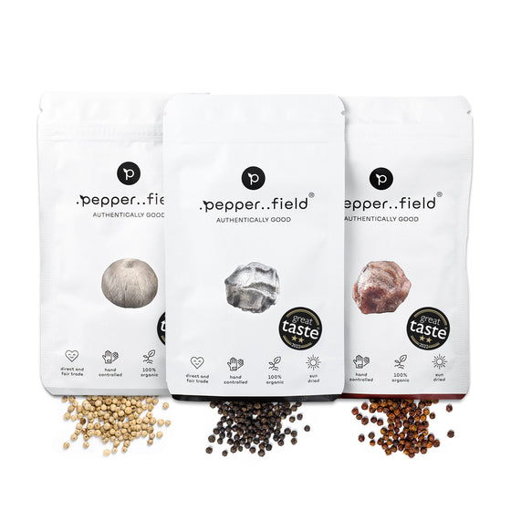 Kampot  black, red and white pepper (3× 20 g) 